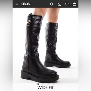 Black Knee-High Leather Boots